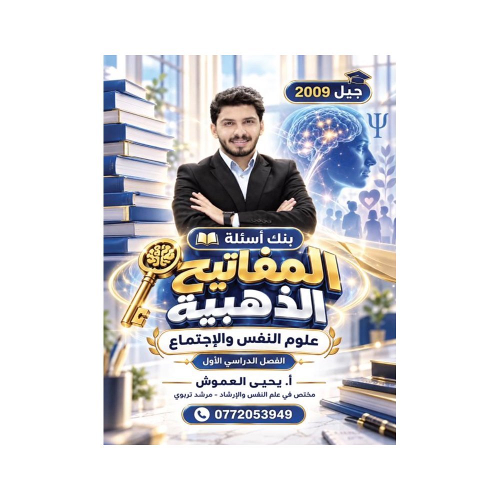 دوسية المفاتيح الذهبية في علم النفس والاجتماع، إعداد يحيى العموش، لطلبة جيل 2009، الفصل الأول